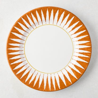 Hand-Painted Sunburst Dinner Plate