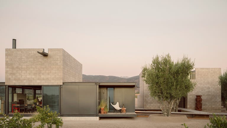 Modern residential architecture in a natural setting.