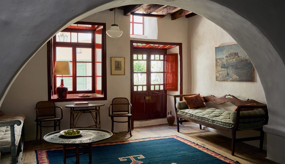 Cozy interior space featuring seating and natural light.