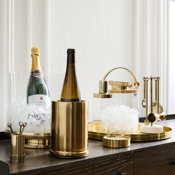 Barware set with champagne and accessories