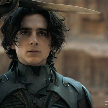 dune set design featuring an image of paul atreides