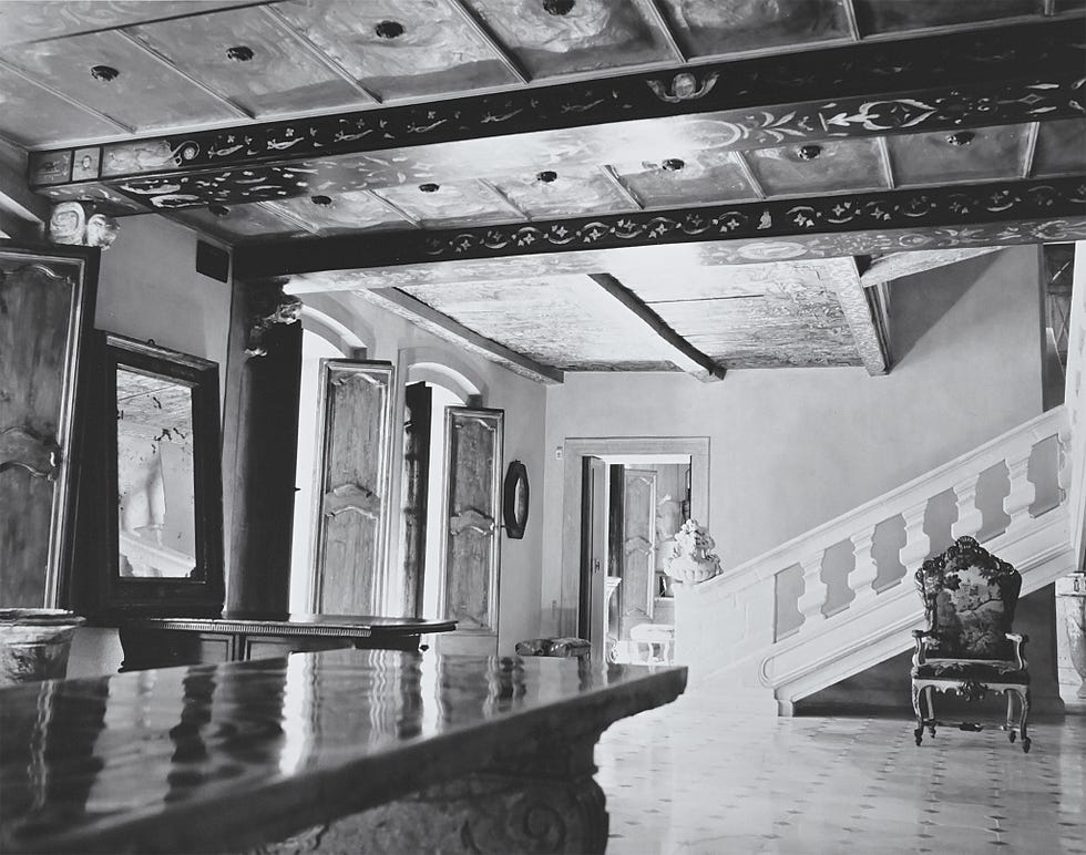 the salon of emanuel ungaro's house in france.