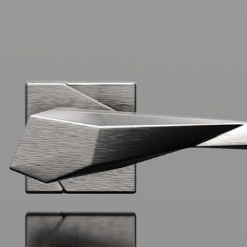 modern door handle with geometric design