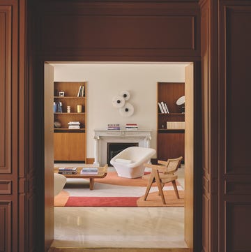 modern living room with distinct furniture and decorations