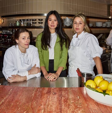 clare de boer, annie shi, and jess shadbolt of king restaurant in new york