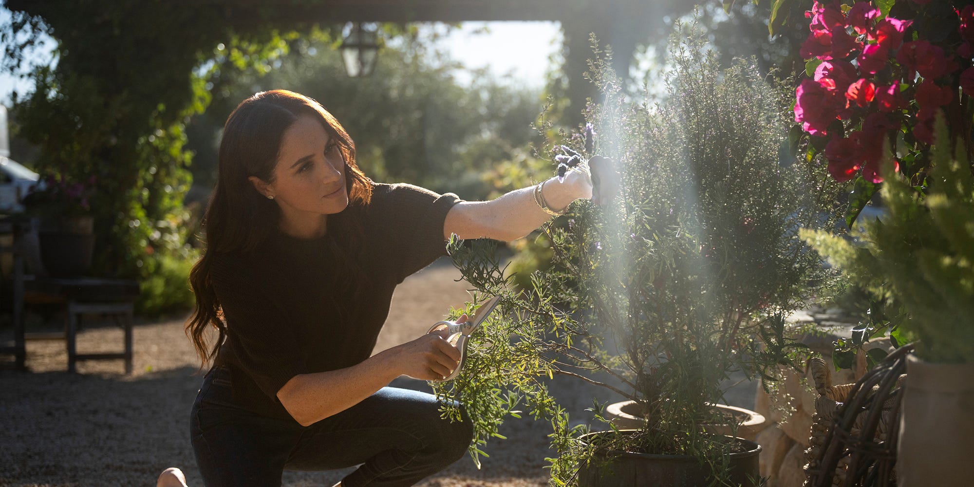 with love, meghan. meghan, duchess of sussex in episode 201 of with love, meghan. cr. jake rosenberg/netflix © 2025