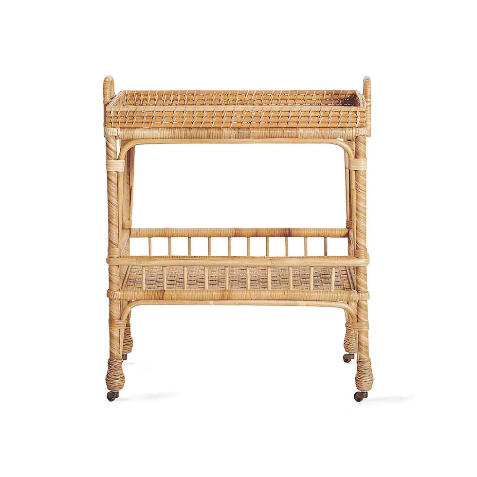 South Seas Rattan Side Cart