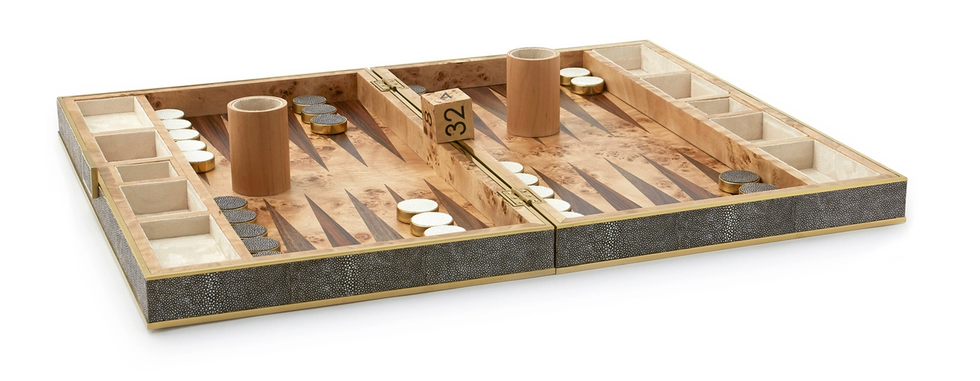 Shagreen Backgammon Set